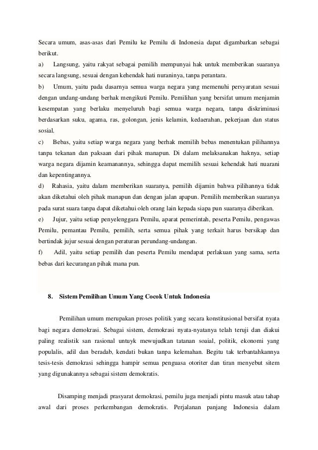 Makalah pemilu di indonesia