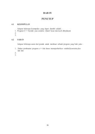 Makalah pemrograman c++ yang revisi | DOCX