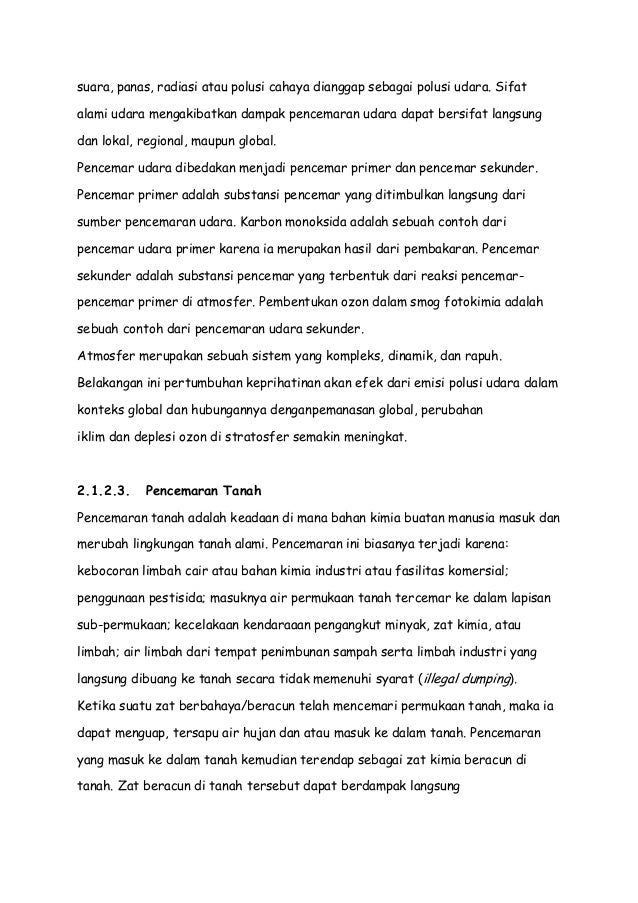 Makalah pencemaran lingkungan