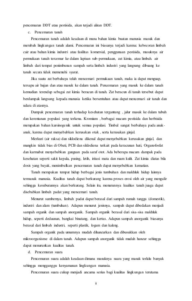 Makalah pencemaran lingkungan