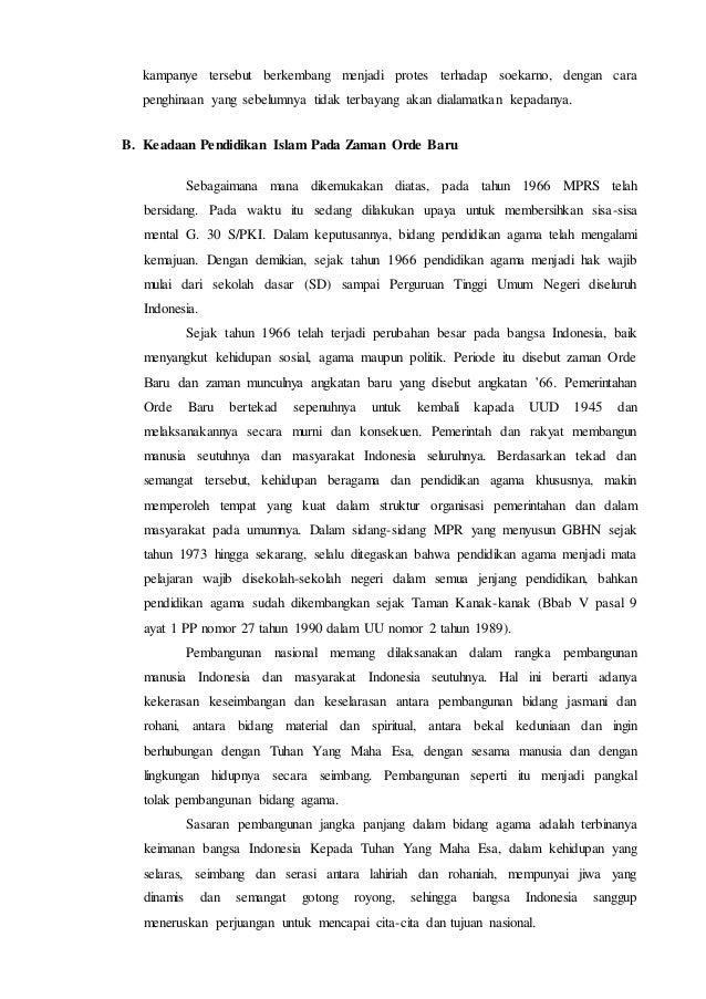 Makalah Pend Islam Orde Baru