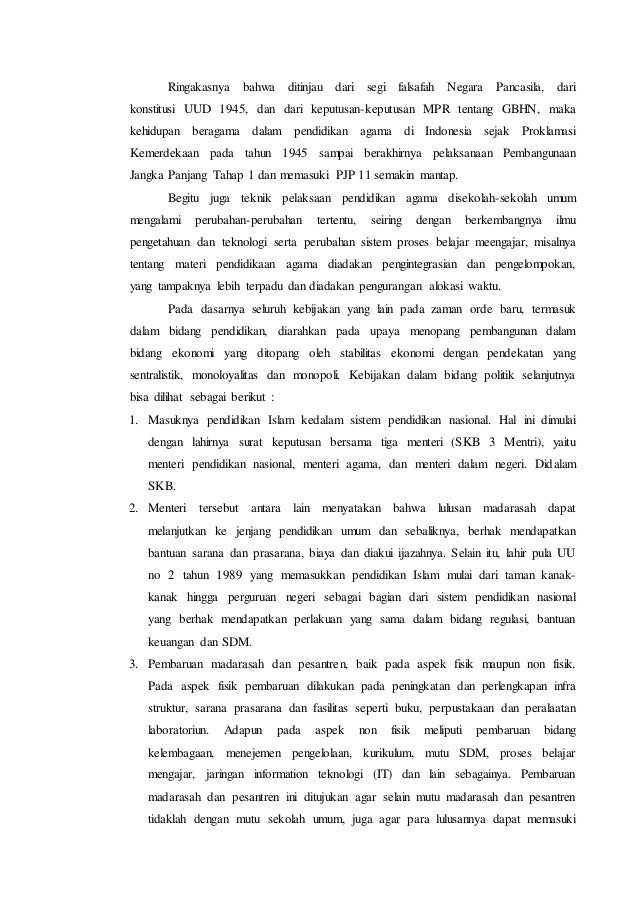 Makalah Pend Islam Orde Baru