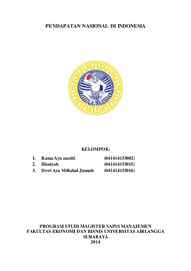 Makalah Pendapatan Nasional Makalah Pendapatan Nasional