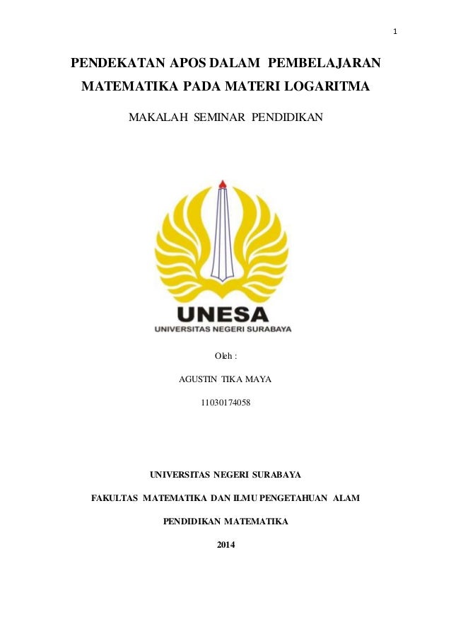 Makalah Pendekatan Apos Dalam Pembelajaran Matematika