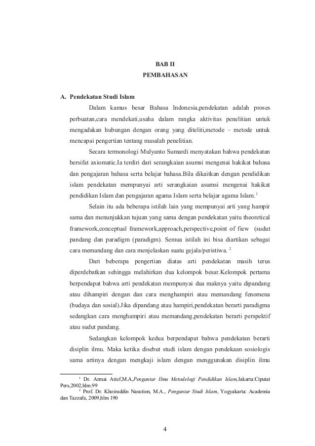 Makalah Pendekatan Teks Studi Islam