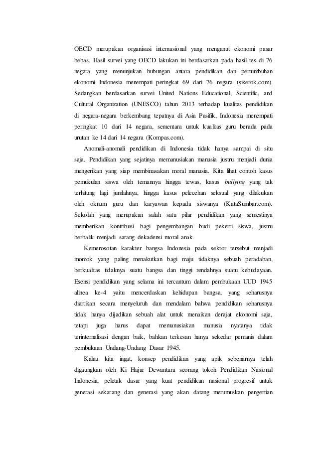 Essay Tentang Pendidikan Berkarakter Penggambar