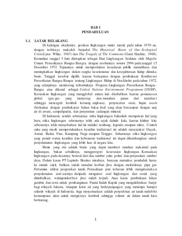 Makalah Pendidikan Karakter Peduli Lingkungan