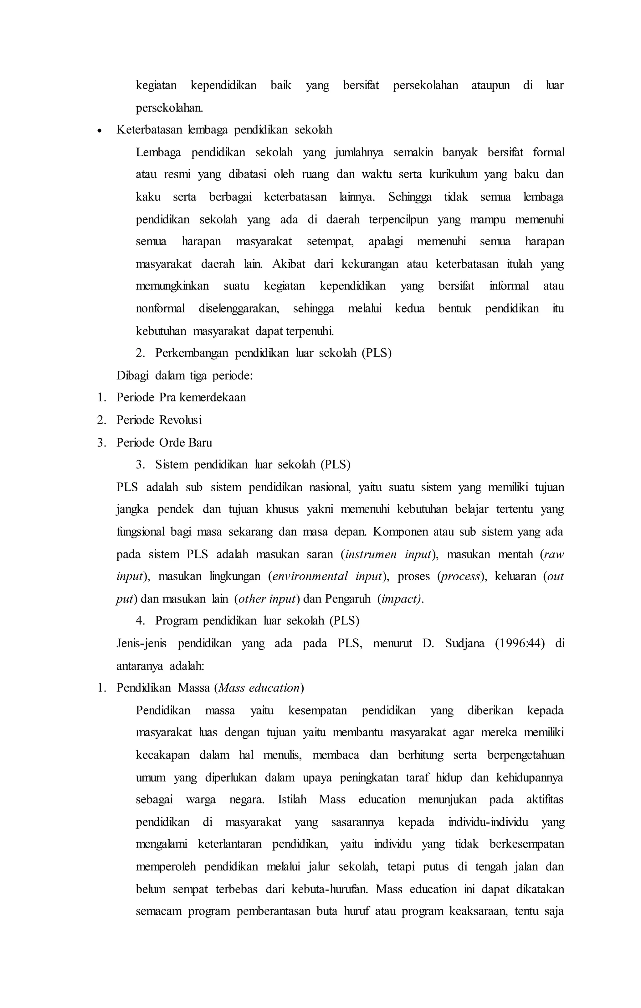 Makalah Pendidikan Luar Sekolah Docx