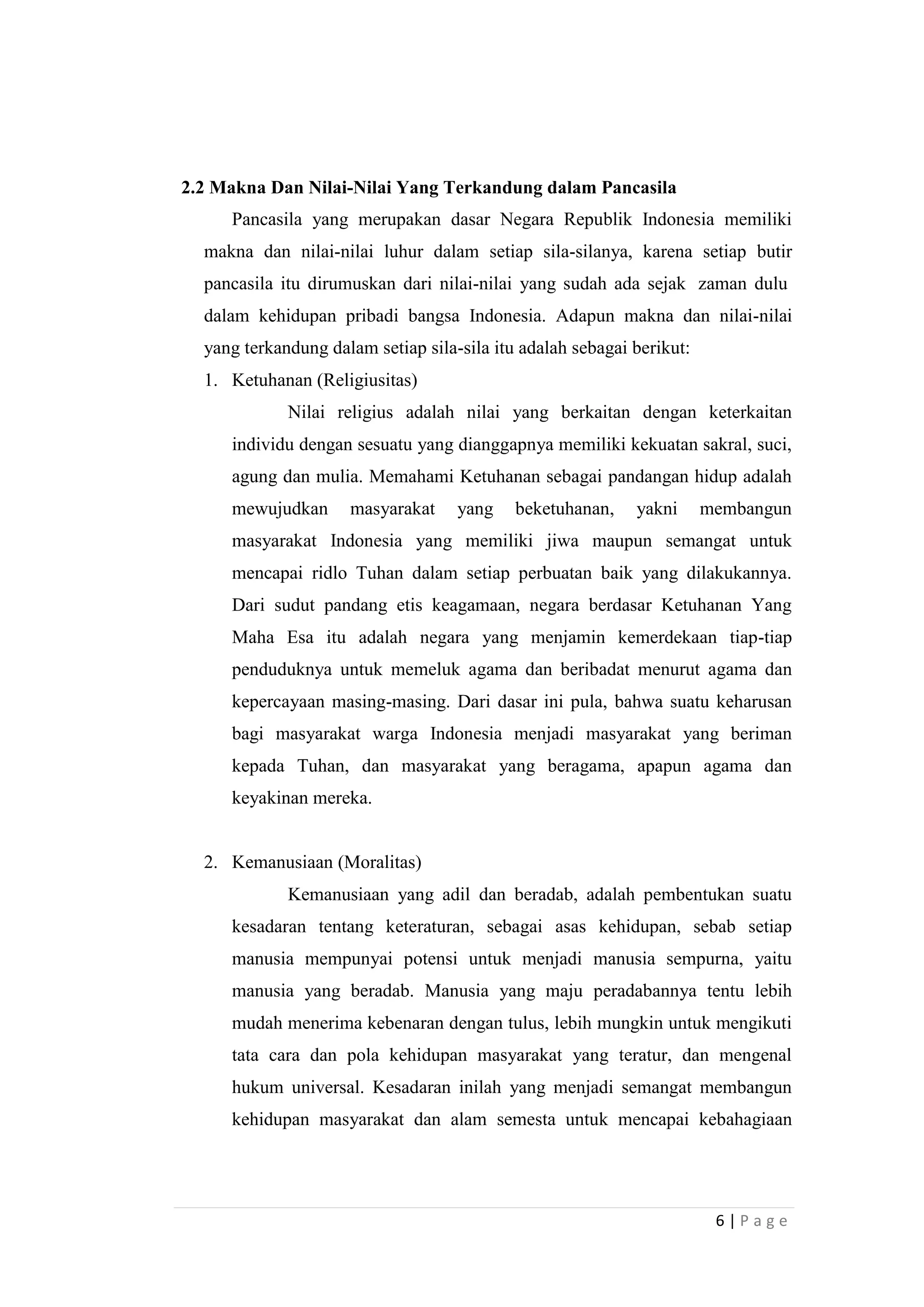 Makalah Pendidikan Pancasila Penerapan Nilai Pancasila Sebagai