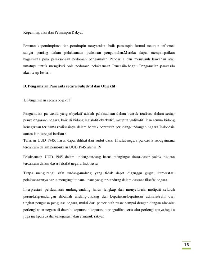 Makalah Pengamalan Pancasila