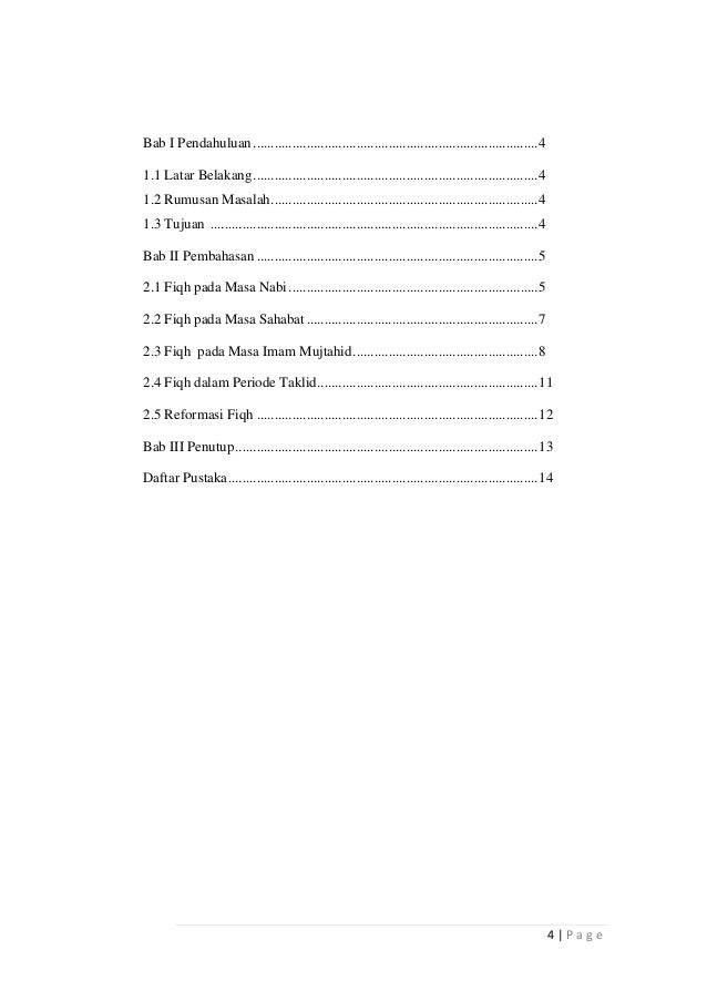 Makalah Sejarah Perkembangan Fiqh