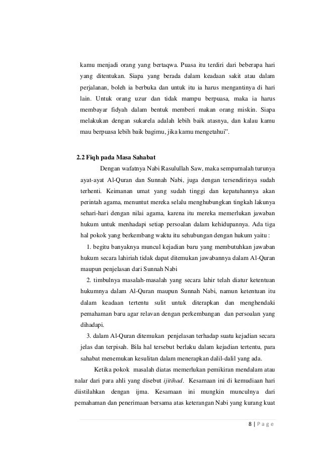Makalah sejarah perkembangan fiqh Makalah sejarah perkembangan fiqh