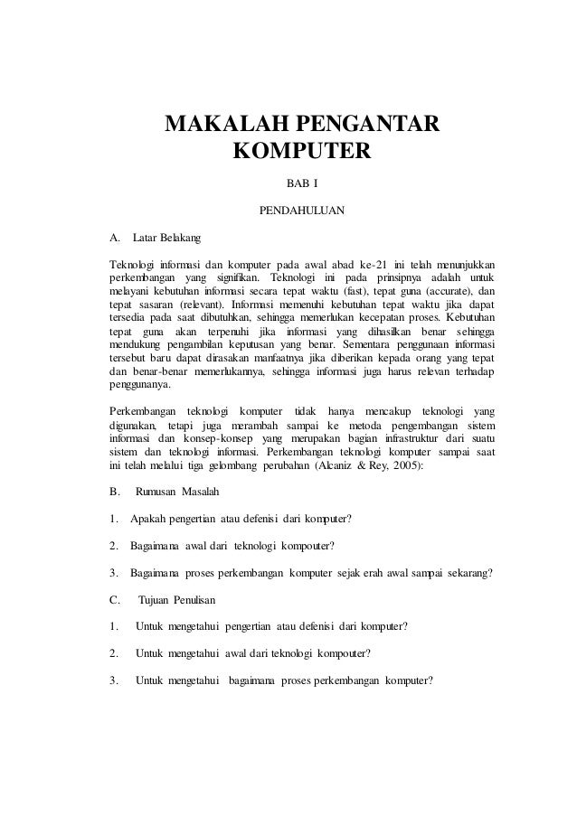 Makalah Pengantar Komputer