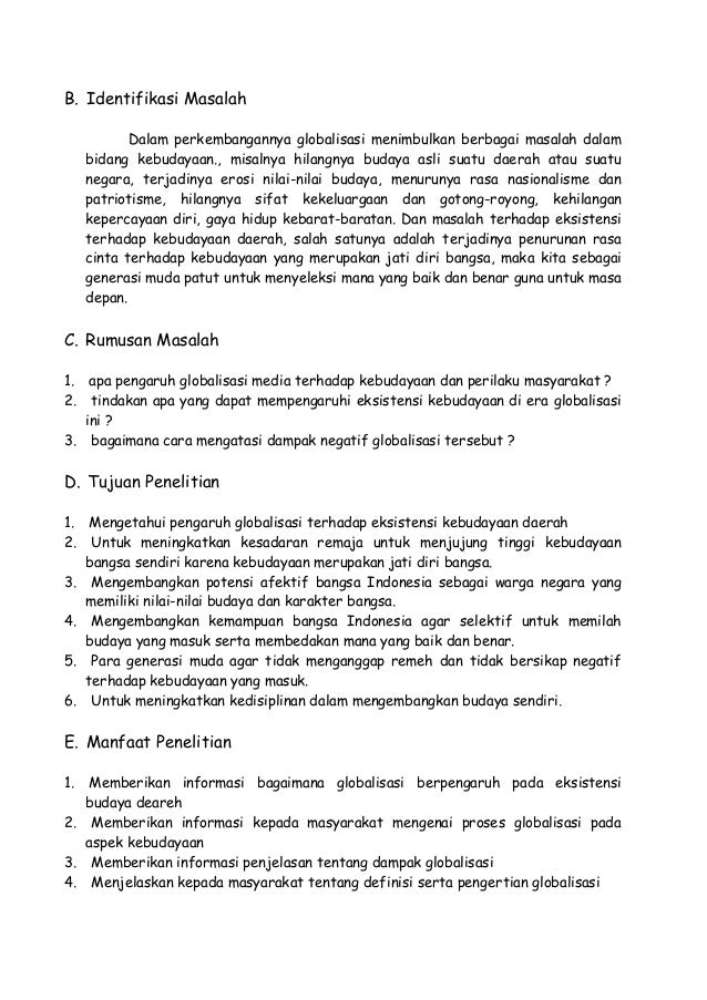 Makalah Pengaruh Globalisasi