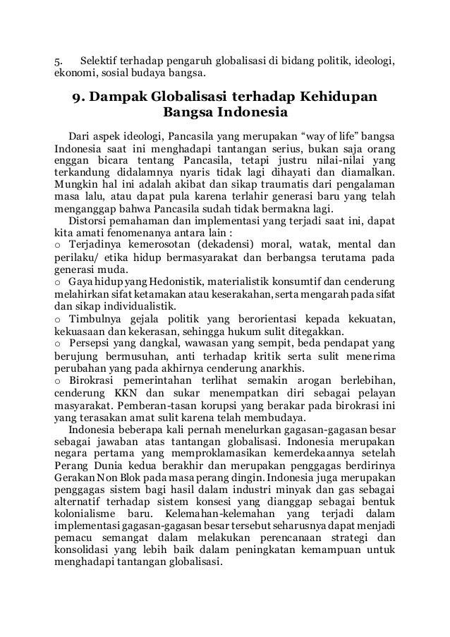 Makalah pengaruh globalisasi di bidang pertahanan indonesia
