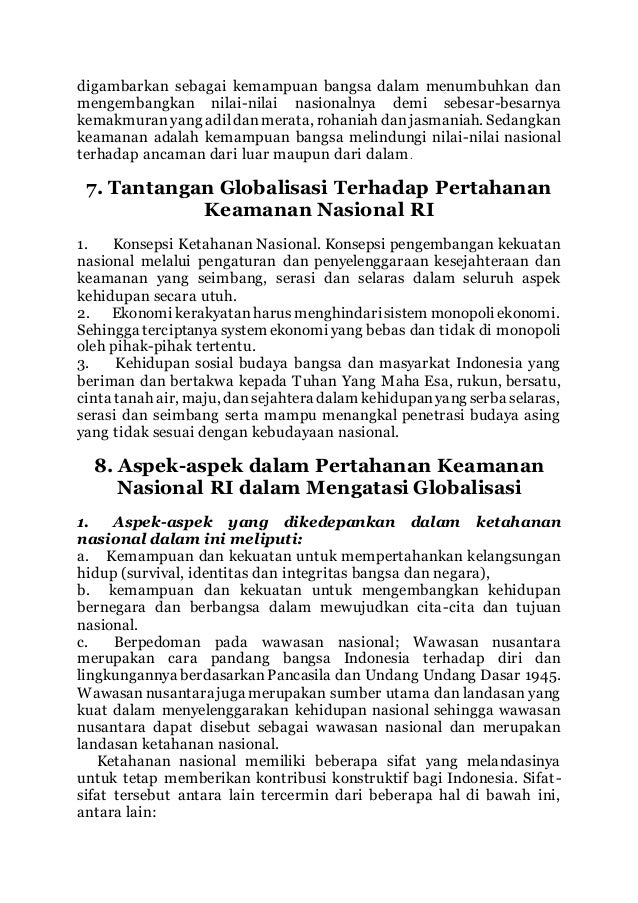 Makalah pengaruh globalisasi di bidang pertahanan indonesia