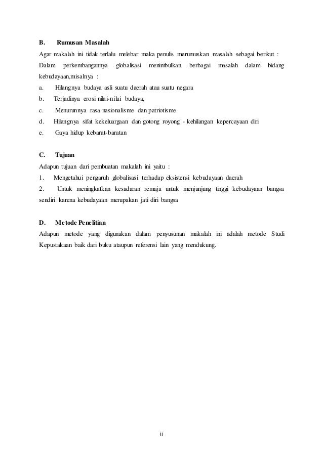 Makalah Pengaruh Globalisasi Terhadap Budaya