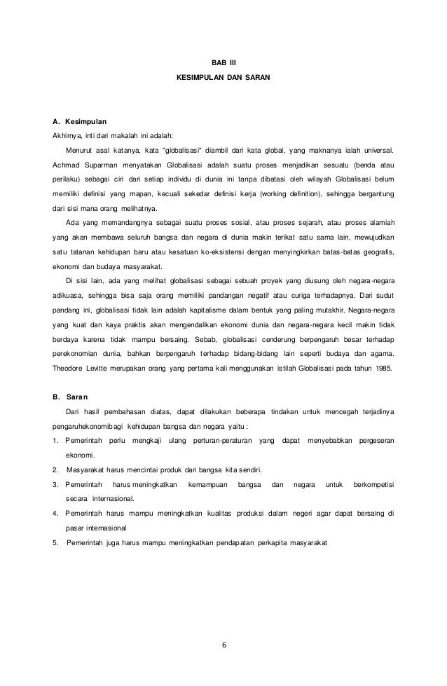 Makalah pengaruh globalisasi terhadap kehidupan bangsa dan ...