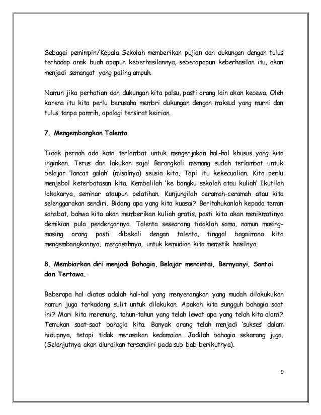Contoh makalah pengembangan diri