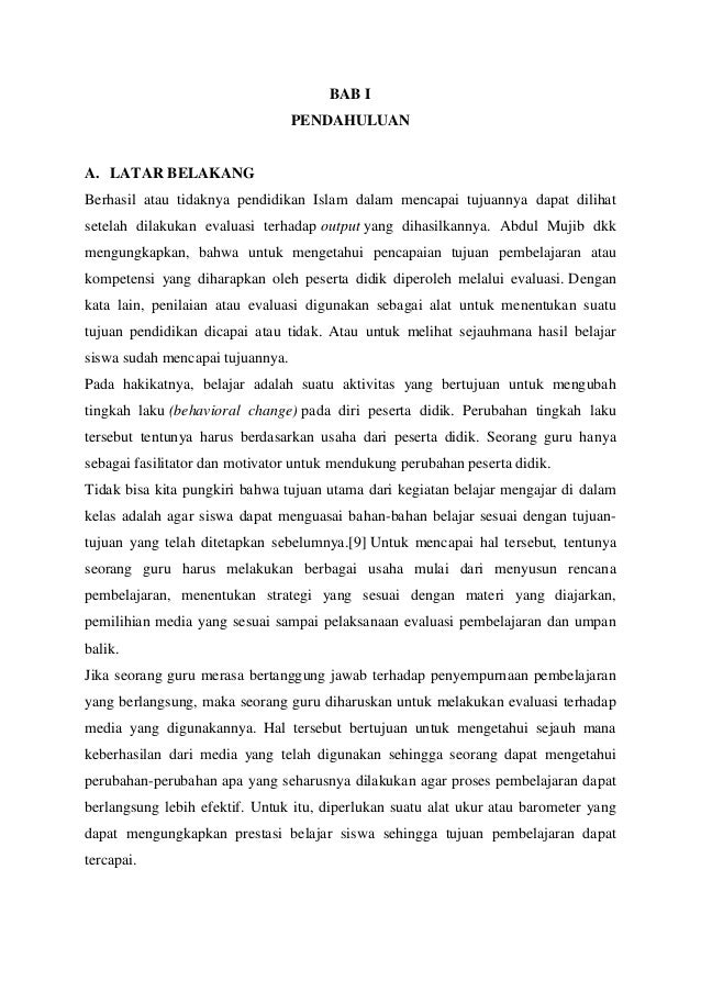 Makalah Pengembangan Sistem Evaluasi Pai