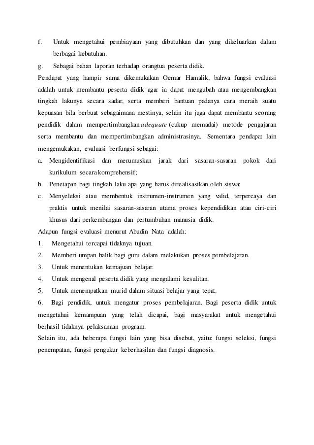 Makalah Pengembangan Sistem Evaluasi Pai