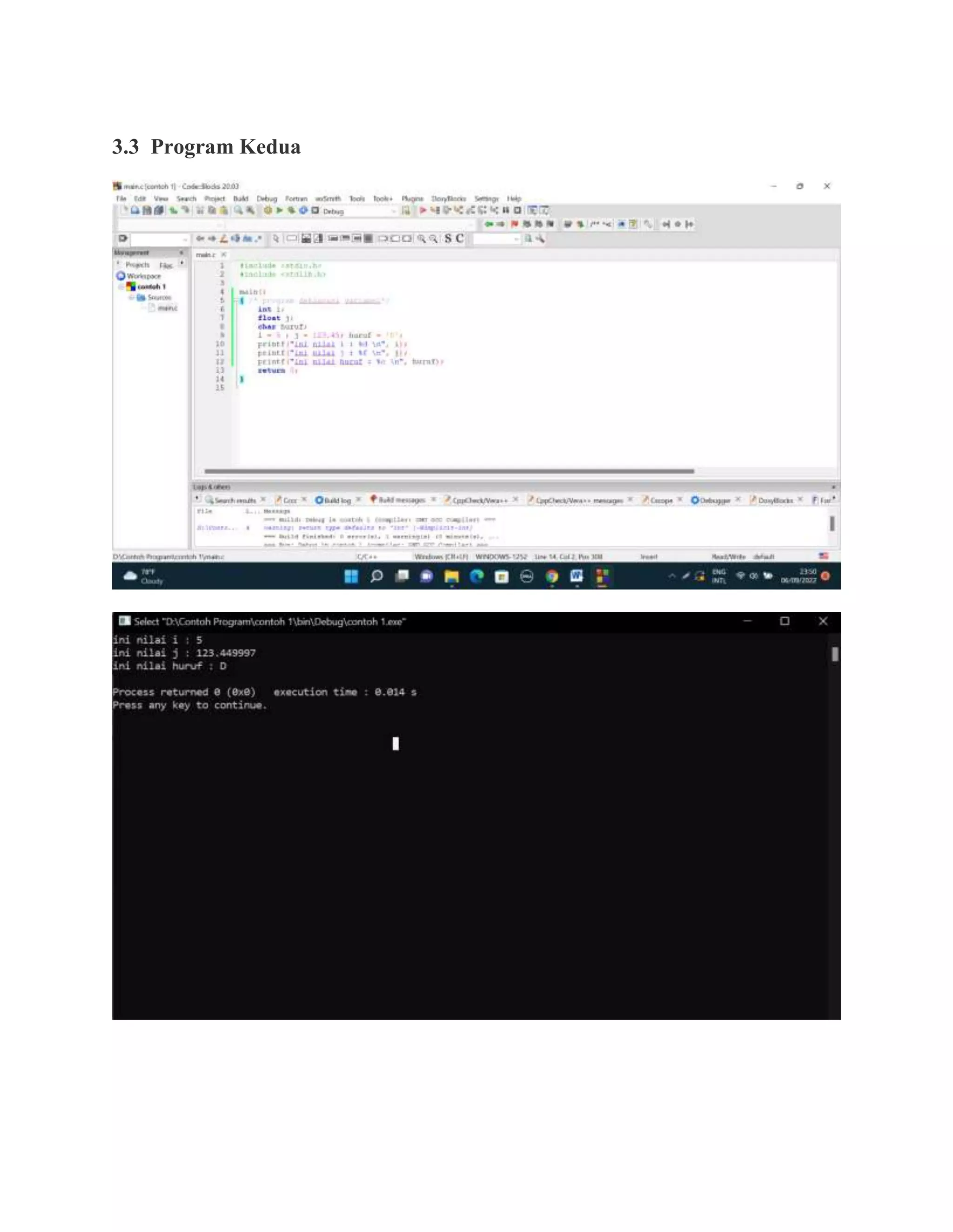 3.3 Program Kedua
 