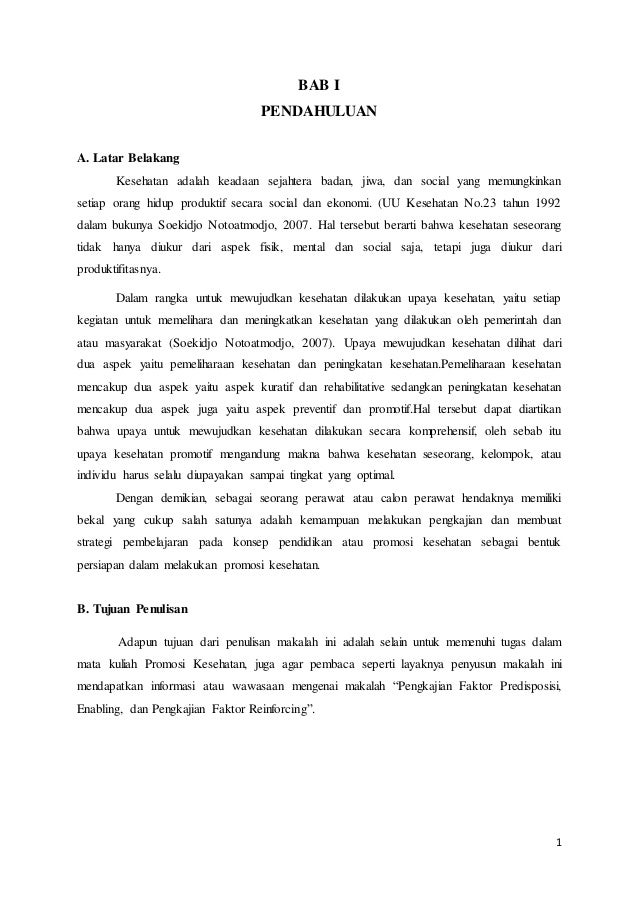 Makalah Pengkajian Promkes Faktor Enabling