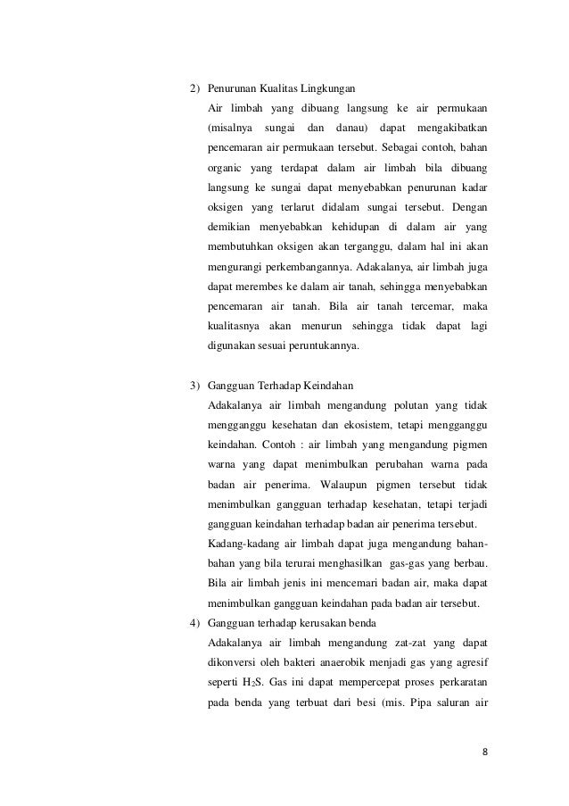 Makalah pengolahan air limbah