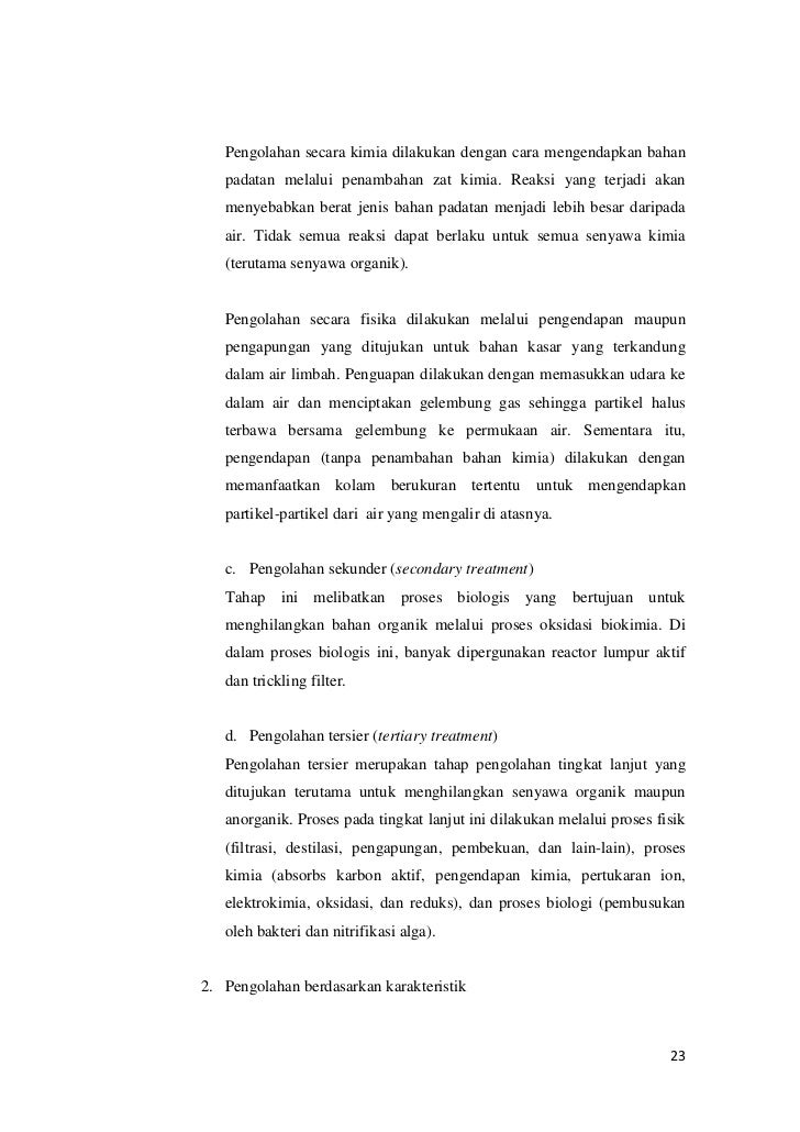 Makalah pengolahan air limbah