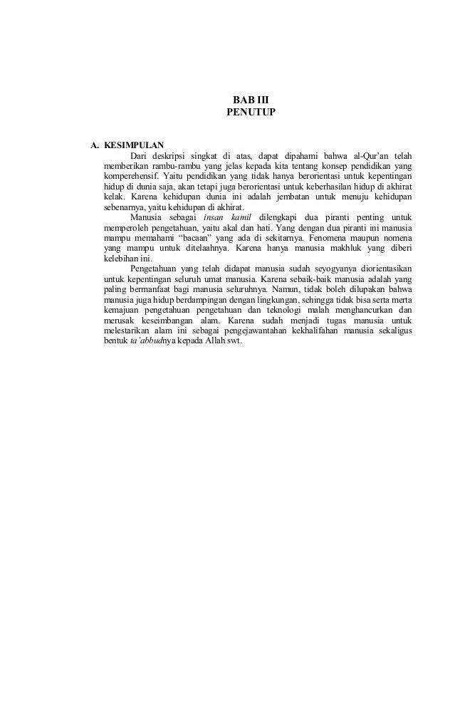 Makalah Pentingnya Pendidikan Dalam Perspektif Islam