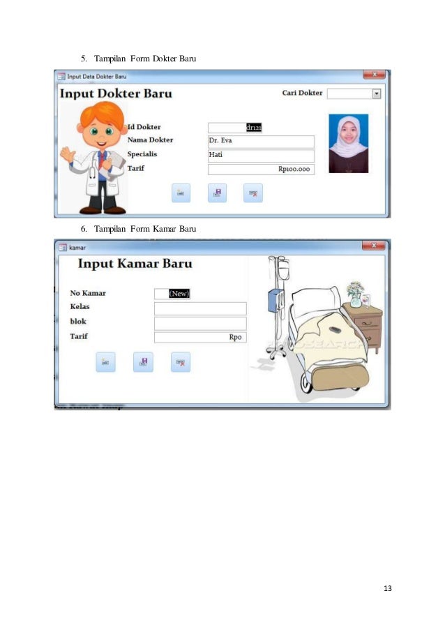 Makalah perancangan program access rawat inap rumah sakit