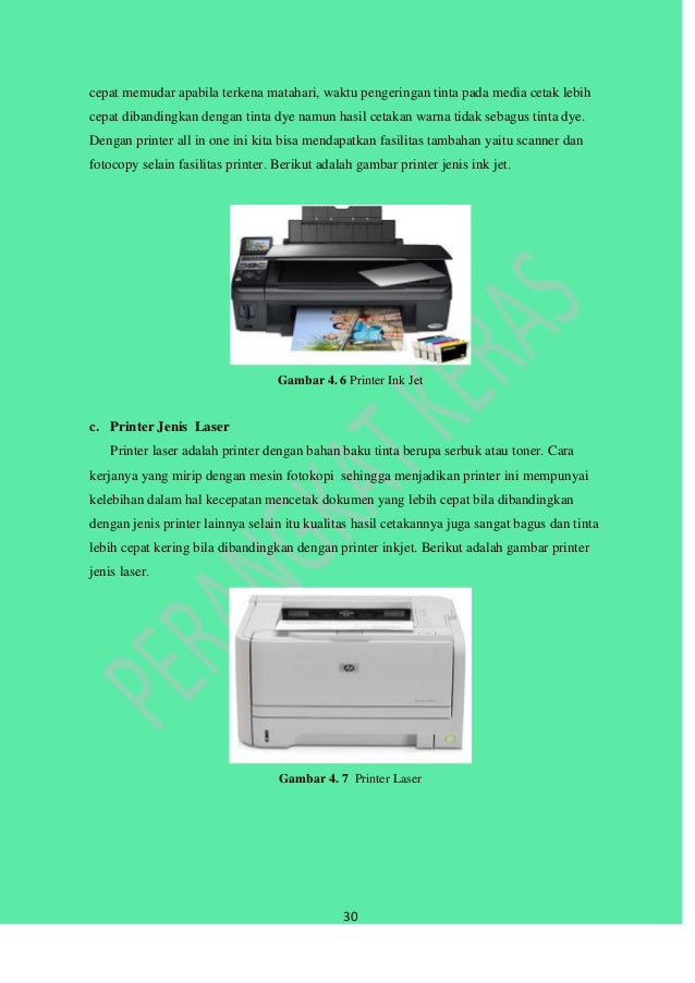 Sebutkan Dan Jelaskan Jenis Jenis Printer Yang Beredar Di Pasaran