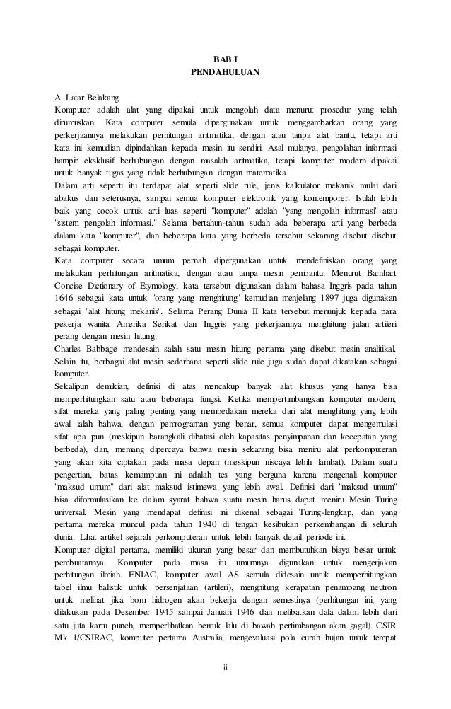 Makalah perangkat lunak dan keras