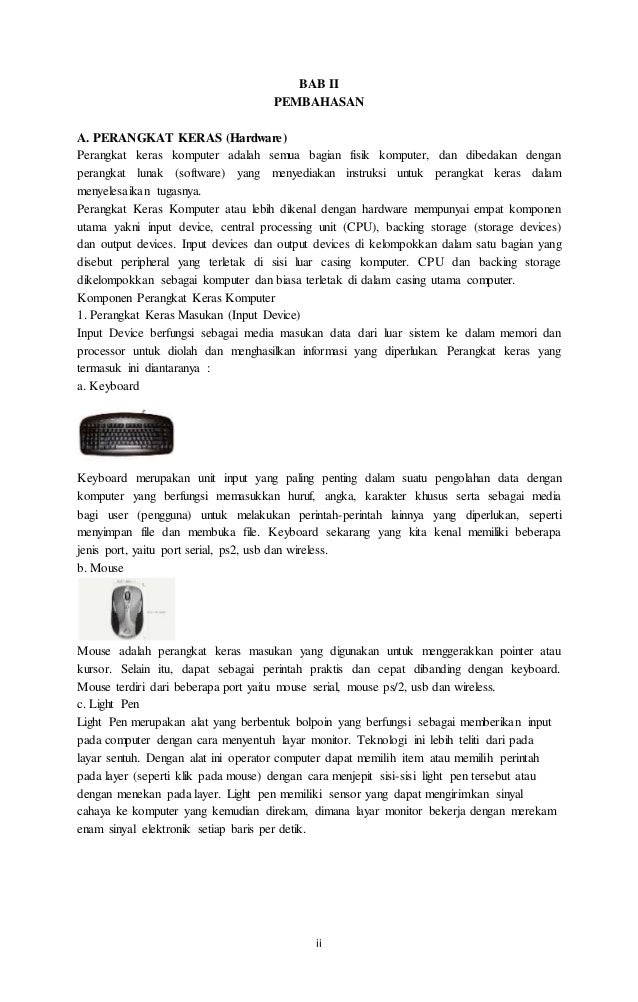 Makalah perangkat lunak dan keras