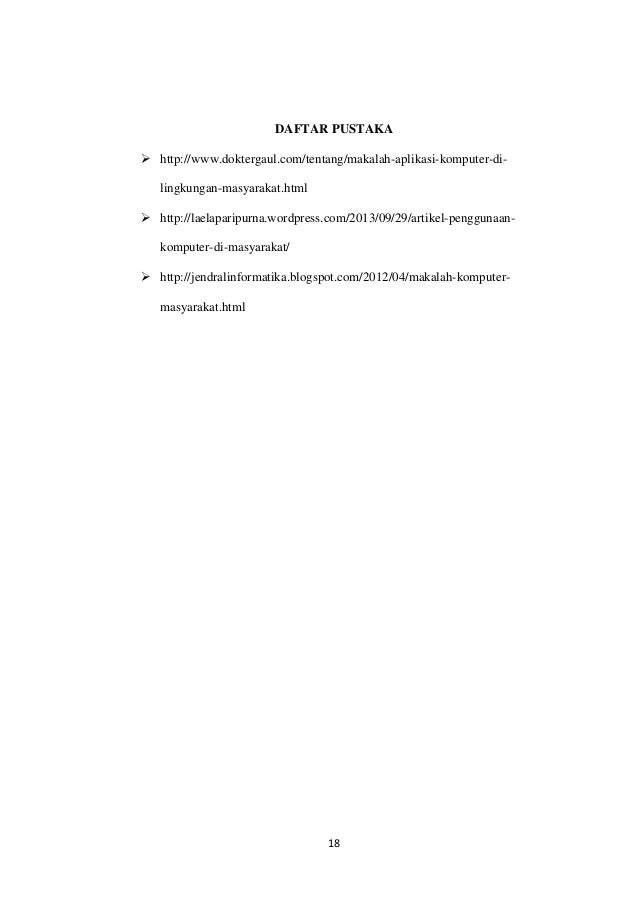 Makalah Peran Komputer Bagi Masyarakat