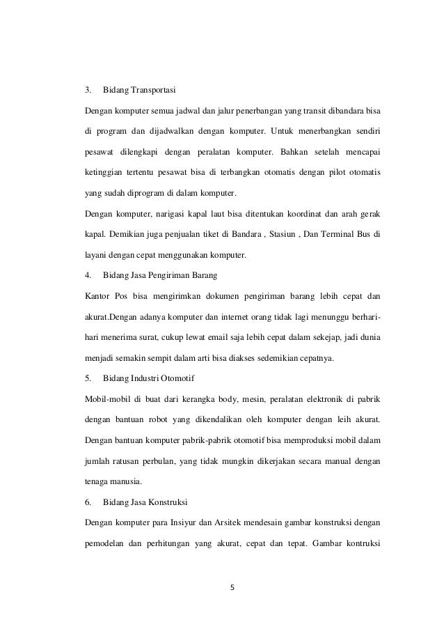 Makalah peran komputer bagi masyarakat