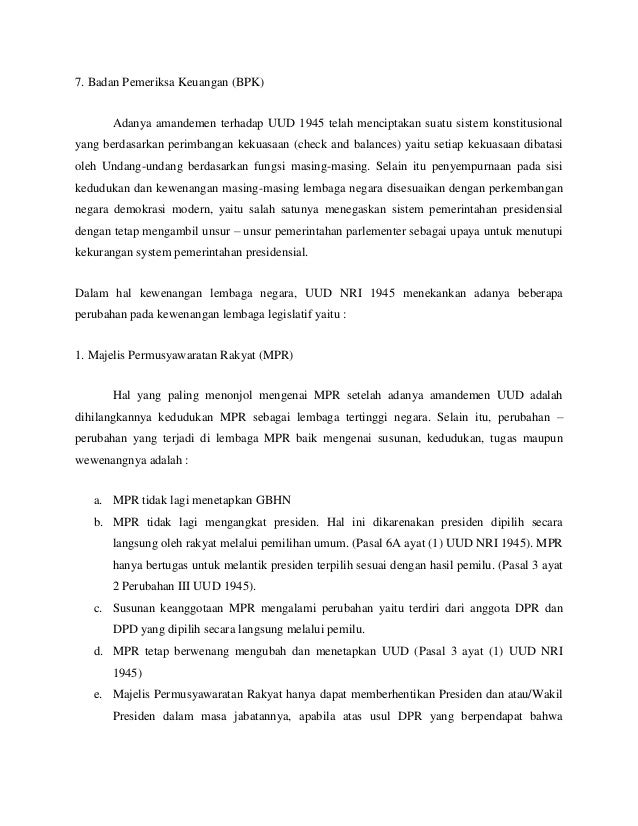 Sebutkan Wewenang Mpr Setelah Amandemen Uud 1945 - Coba ...