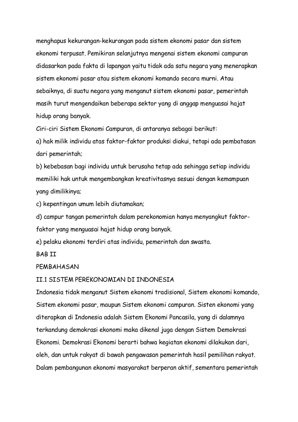 Makalah perekonomian indonesia