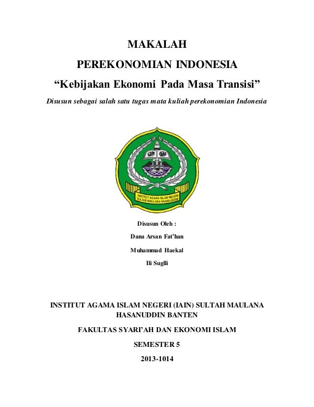 contoh essay tentang perekonomian indonesia