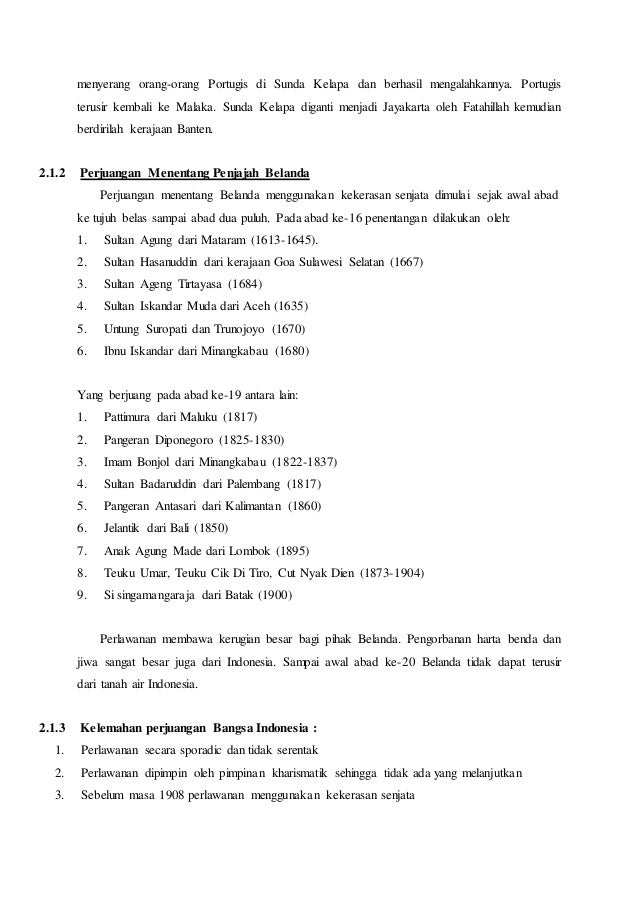 Makalah perjuangan bangsa indonesia sebelum dan sesudah 