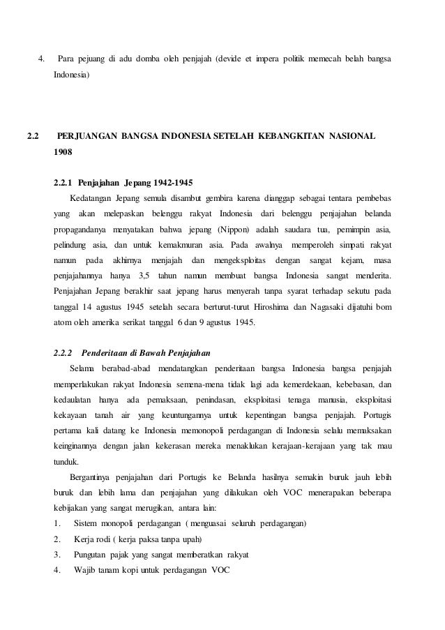 Ciri Perjuangan Bangsa Indonesia Sebelum Tahun 1908 - Ini Cirinya