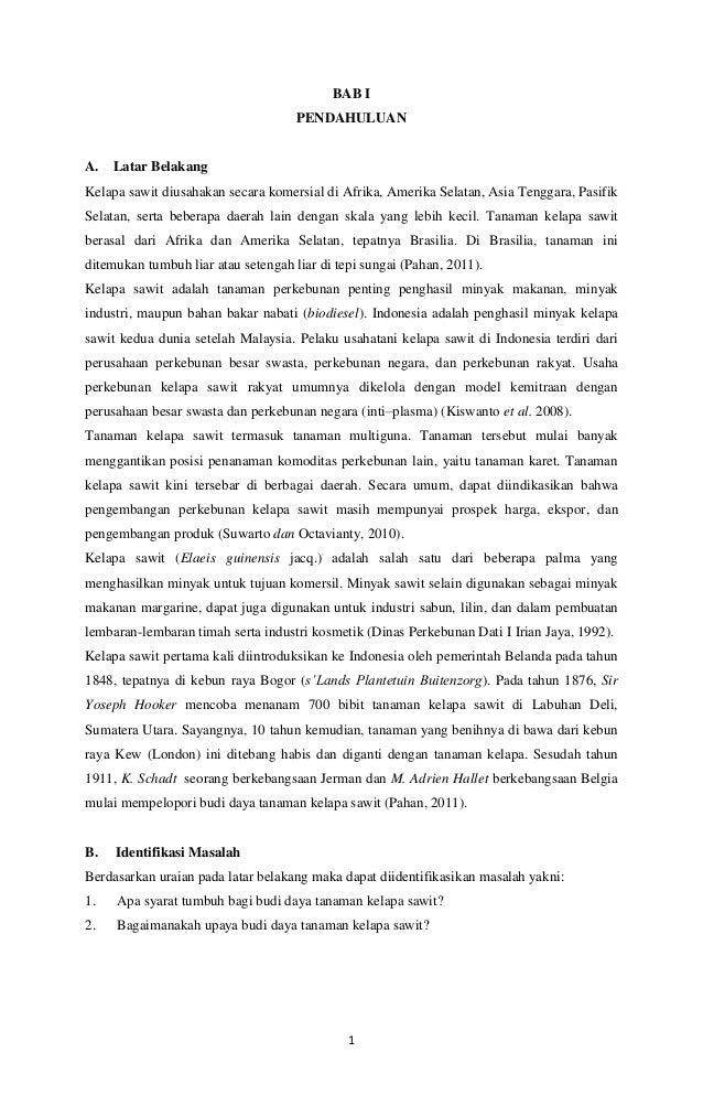 Makalah Perkebunan Kelapa Sawit