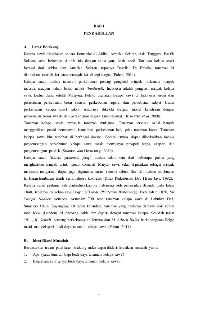 Makalah Perkebunan Kelapa Sawit