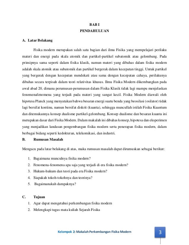 Makalah Perkembangan Fisika Modern