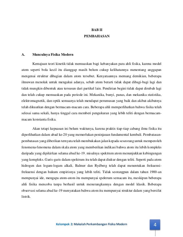Makalah Perkembangan Fisika Modern