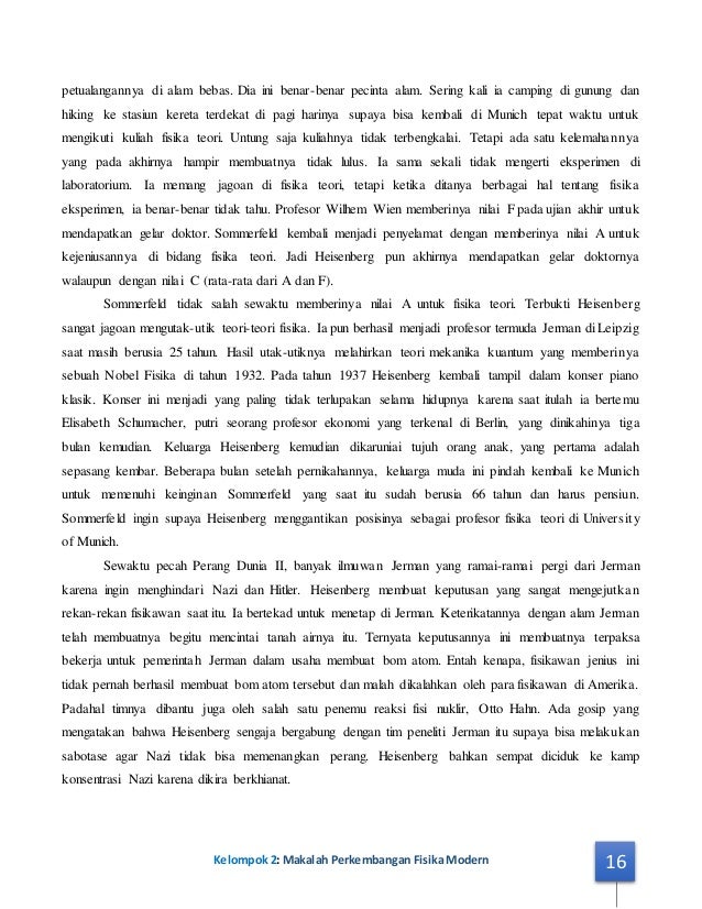 Makalah Perkembangan Fisika Modern Document Word