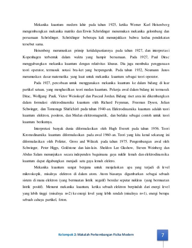 Makalah Perkembangan Fisika Modern Document Word