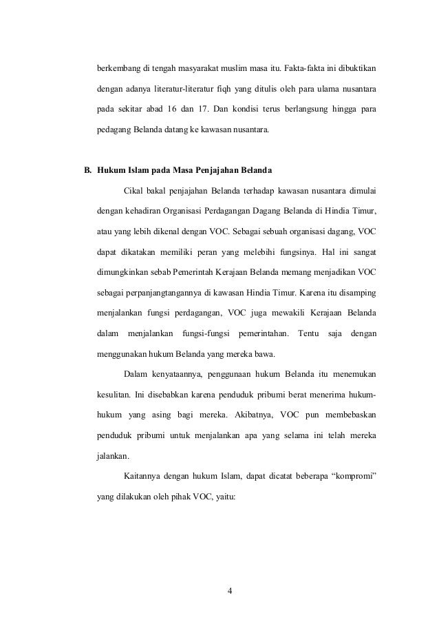 Makalah Perkembangan Hukum Islam Di Indonesia