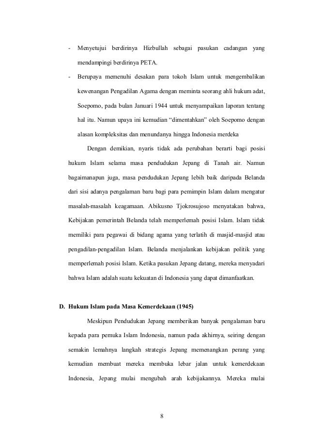 Makalah Sejarah Perkembangan Hukum Islam Di Indonesia