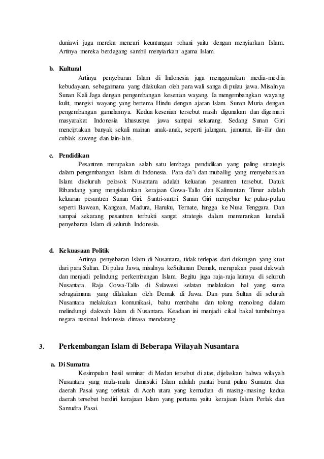 Makalah Perkembangan Islam Di Indonesia